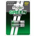 Аккумулятор AAA/HR03-2BL 650мА.ч (блист.2шт) Трофи Б0019499