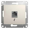 GLOSSA РОЗЕТКА телефонная RJ11, механизм, МОЛОЧНЫЙ GSL000981T