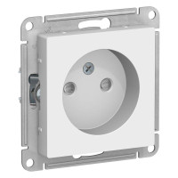 ATLASDESIGN РОЗЕТКА без заземления со шторками, 16А, механизм, БЕЛЫЙ ATN000149