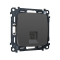 MO912005 Комплект мех-ма компьютерной розетки RJ-45 экранированной с автоматической защитной шторкой OMEGA Графит Мягкое касание QUANT OP9120, VM185 AMBRELLA VOLT