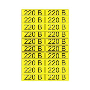 Наклейка знак электробезопасности 220В 15х50мм Rexant 56-0007-1