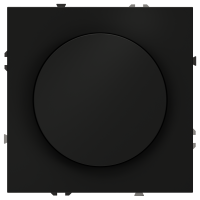 Светорегулятор встраиваемый VOLTUM S70 поворотно-нажимной 600 Вт, (черный матовый)