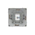 Компьютерная розетка RJ-45 без шторки, кат.6А одинарная,KANT, ванильный марципан