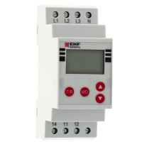 Реле контроля фаз с LCD дисплеем RKF-2S (с нейтралью) EKF rkf-2s