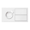 Simon 100 Белый матовый Кит 2 поста, фронт. Накладка на 1 розетку Schuko с з/у USB SC + 2 клавиши выключателей