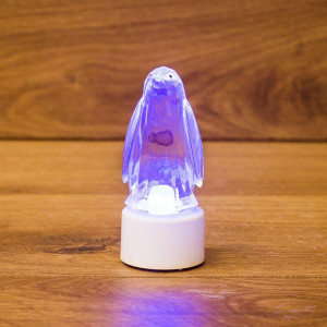 Фигура светодиодная Пингвин Кристалл 1LED RGB 0.1Вт IP20 на подставке элементы питания 3хAG13(LR44) (в компл.) Neon-Night 501-052