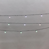 Гирлянда светодиодная Шарики 5м 20LED мульти (RG/RB) IP20 230В мигание провод зел. Neon-Night 304-023