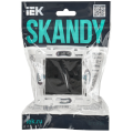 SKANDY Розетка без заземления с защитными шторками 10А SK-R01Bl черный IEK