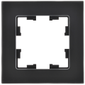 BRITE Рамка 1-местная РУ-1-2-Бр стекло черный матовый IEK
