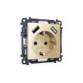 MA609010 Комплект механизма электрической розетки ALFA Шампань 2USB AA 18W быстрая зарядка сз QUANT AP6090, VM155 AMBRELLA VOLT