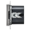 BRITE Розетка USB A+C 45Вт высокоскоростная зарядка РЮ11-2-БрС сталь IEK