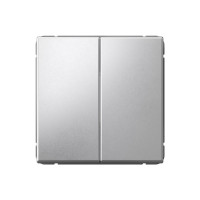 ARTGALLERY 2-клавишный ВЫКЛЮЧАТЕЛЬ КНОПОЧНЫЙ, 10АХ, механизм, быстрозажим. клем., АЛЮМИНИЙ GAL000317S