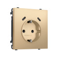 MS890510 Комплект механизма электрической розетки SIGMA Золото Мягкое касание 2USB СC 20W быст. зар. сз сш 16A-250V QUANT PRO SP8905, PR165