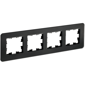 BRITE Рамка 4-местная РУ-4-2-Бр стекло черный RE IEK