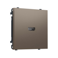 MS644030 Комплект механизма розетки HDMI 2.1 SIGMA Темная бронза матовый 30V/900MS 4K-120HZ 8K-60Hz QUANT PRO (SP6440, PR223)