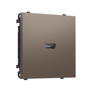 MS644030 Комплект механизма розетки HDMI 2.1 SIGMA Темная бронза матовый 30V/900MS 4K-120HZ 8K-60Hz QUANT PRO (SP6440, PR223)