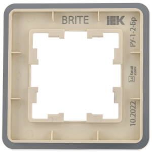 BRITE Рамка 1-местная РУ-1-2-Бр стекло песчаный RE IEK
