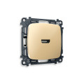 MO614010 Комплект механизма розетки HDMI 2.0 OMEGA Шампань 40V500mA 2.0GHz 5-18Gbits QUANT OP6140, VM222 AMBRELLA VOLT