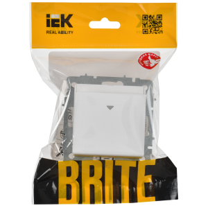 BRITE Выключатель карточный 30А ВС10-1-8-БрАБ арктический белый IEK