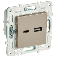 SKANDY Розетка USB A+C 3,1А SK-R14Sh шампань IEK
