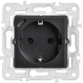 SKANDY Розетка с заземлением с защитными шторками 16А с USB C 18Вт SK-R17Bl черный IEK