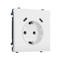 MS130510 Комплект механизма электрической розетки SIGMA Белый матовый 2USB СC 20W быст. зар. сз сш 16A-250V QUANT PRO SP1305, PR165