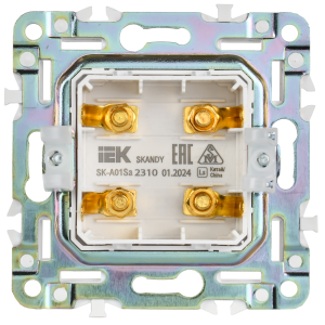 SKANDY Аудиорозетка 4-местная SK-A01Sa песочный IEK