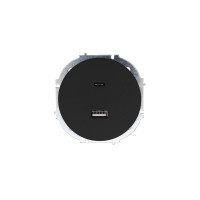 OSEN Розетка TC+ USB разъем чёрный бархат  