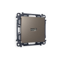 MA644010 Комплект механизма розетки HDMI 2.0 ALFA Темная бронза матовый 40V/500mA 2.0GHz 5-18Gbit/s QUANT (AP6440, VM222) AMBRELLA VOLT