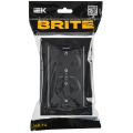 BRITE Розетка 2-местная с заземлением без защитных шторок плоская 16А в сборе РСПл12-3-БрЧ черный IEK