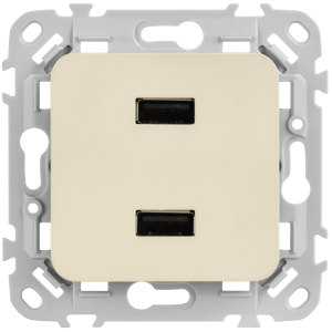 FLITE Розетка USB A+A 3,1А РЮ-2-ФлСл сливочный IEK