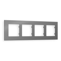 AF250504 Рамка ALFA Qubi Сталь матовый 4-ая AMBRELLA VOLT