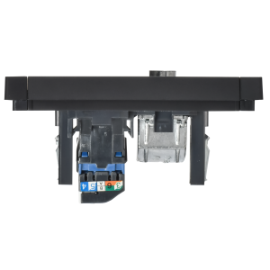FORTE&PIANO Розетка двойная TV+RJ45 кат.6 FP137 черный IEK