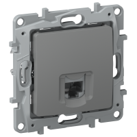 IEKETIKA Розетка компьютерная RJ45 категория 6 UTP 6715531 мокрый асфальт IEK