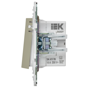 SKANDY Кнопка звонка с индикацией для отелей 10А SK-V17B бежевый IEK