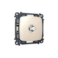 MO313050 Комплект механизм TV розетки SAT 5-2400MHz 3.5dB OMEGA Бежевый глянец QUANT (OP3130, VM215) AMBRELLA VOLT