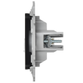 FLITE Розетка 2-местная RJ45/TV категория 5Е UTP РКТВ5е-2-0-ФлЧ черный IEK