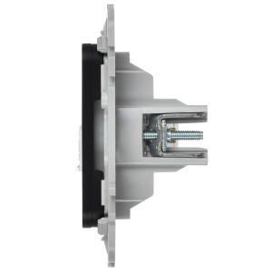 FLITE Розетка 2-местная RJ45/TV категория 5Е UTP РКТВ5е-2-0-ФлЧ черный IEK