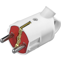 Arvia Electric, Вилка с заземлением с ручкой, (белая)