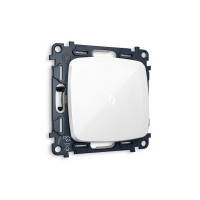 MO102015 Комплект механизма 1-кл выключателя с подсветкой 5600K OMEGA Белый глянец QUANT OP1020, VM101, G14W AMBRELLA VOLT