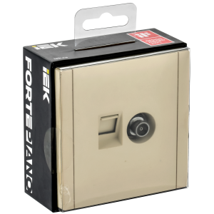 FORTE&PIANO Розетка двойная TV+RJ45 кат.6 FP437 ваниль IEK