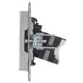 BRITE Розетка компьютерная RJ45 кат.5E РК10-БрГН металл хром/никель IEK