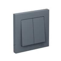 ATLASDESIGN 2-клавишный ВЫКЛЮЧАТЕЛЬ, сх.5, 10АХ, в сборе, быстрозажим. клем., ГРИФЕЛЬ ATN000752S