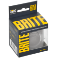 BRITE Светорегулятор поворотно-нажимной 600Вт СС10-1-0-БрС сталь IEK