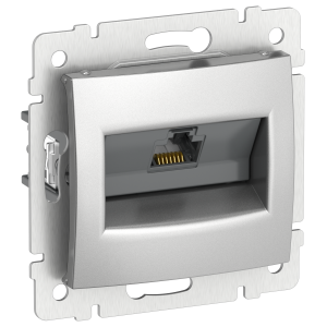 IEKVALENA Розетка компьютерная RJ45 категория 6 UTP 6902461 алюминий IEK