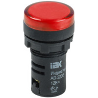 Лампа светосигнальная AD22DS d22мм 12В AC/DC красн. KARAT IEK BLS10-ADDS-012-K04