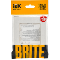 BRITE Рамка 1-местная РУ-1-Бр белый рифленый IEK