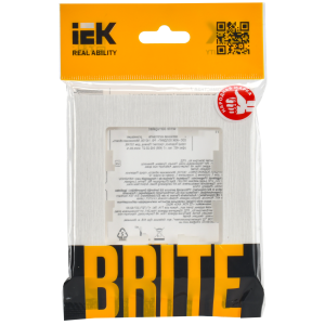 BRITE Рамка 1-местная РУ-1-Бр белый рифленый IEK
