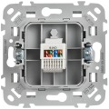 FLITE Розетка компьютерная RJ45 категория 6 UTP РК6-1-0-ФлА алюминий IEK