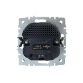 BRITE Розетка 1-местная с заземлением с защитными шторками 16А с USB AA 5В 3,1А РЮш10-2-БрЖ жемчуг IEK